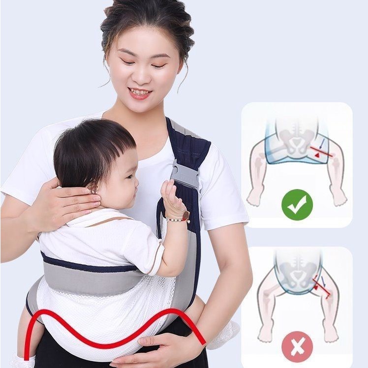 Địu lưới Hàn Quốc tiện lợi cho mẹ bé