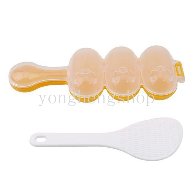 Khuôn Làm Cơm Nắm Hình Tròn Kèm Muỗng