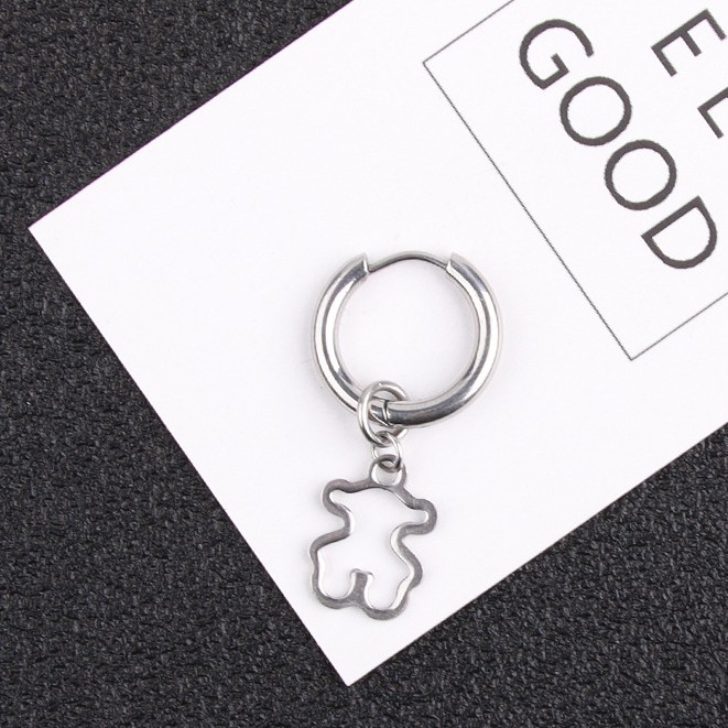 1 chiếc - Bông tai gấu xinh xắn không đen không rỉ