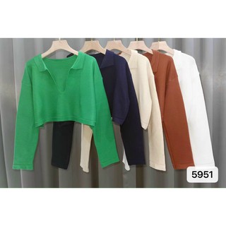 Áo len croptop cổ đức cực phong cách