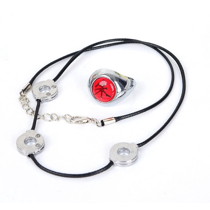 Set băng đô + nhẫn + dây chuyền dùng để hóa trang nhân vật Itachi Akatsuki Madara
