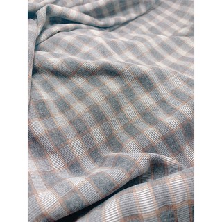 Vải kẻ caro ô to phụ liệu handmade may mặc