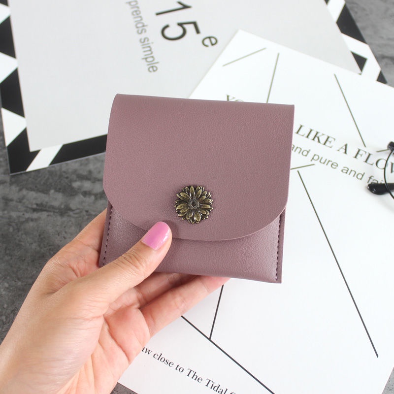 Ví ngắn đơn giản thời trang retro 2021