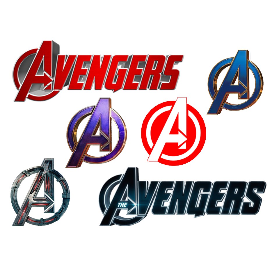 Hình dán Sticker decal Logo Avenger, Logo Marvel, hình dán nón bảo hiểm, dán laptop chống nước