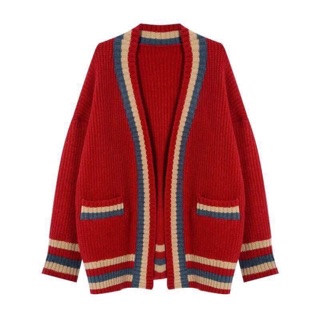 ORDER - Áo khoác cardigan len viền màu - sale 70%