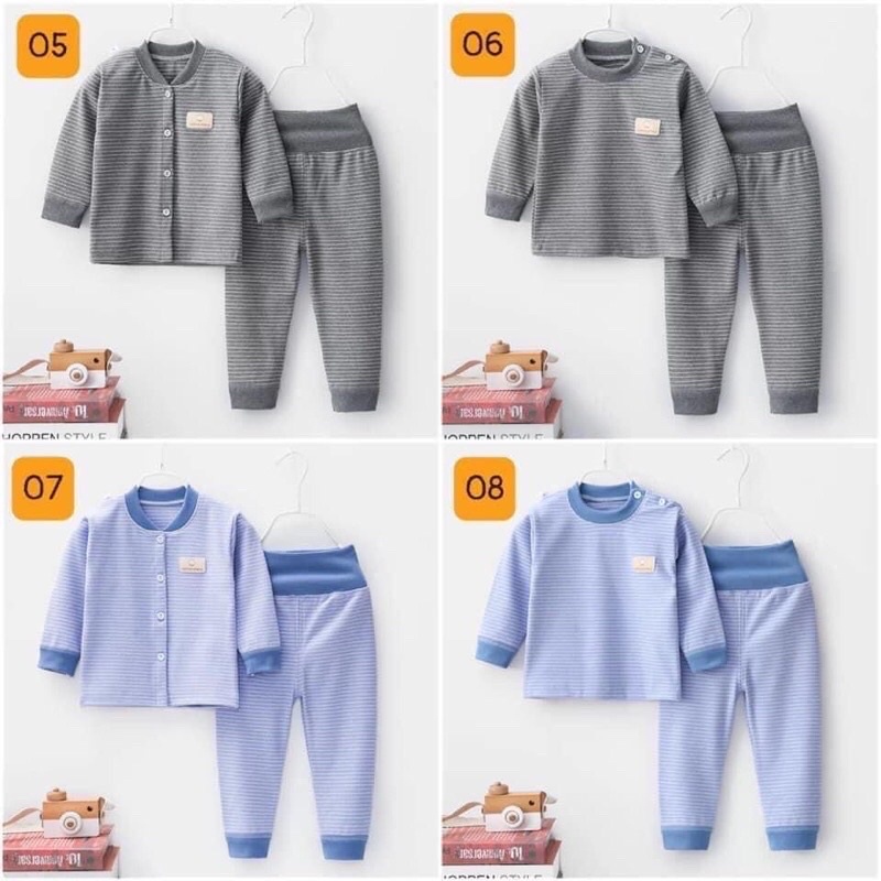 Bộ nỉ cotton dày ấm cho bé