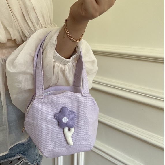 Túi Đeo Vai/Đeo Dưới Cánh Tay Họa Tiết Hoa Bentoy Milkjoy Hàn Quốc Cho Nữ