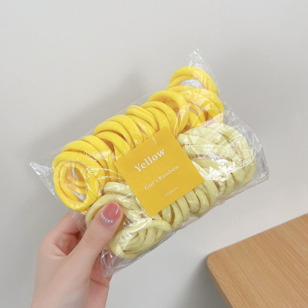Set 50 dây cột tóc cao su co giãn nhiều màu dễ thương cho nữ