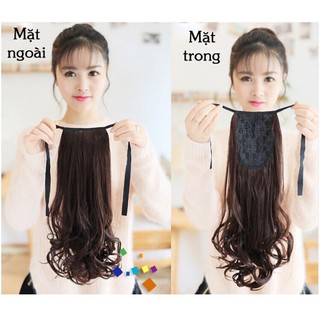 Tóc Giả Nữ Buộc Cột Xoăn Dài 45cm Hàng Cao Cấp