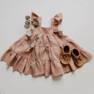 Đầm linen 3 tầng cho bé và mẹ ^^