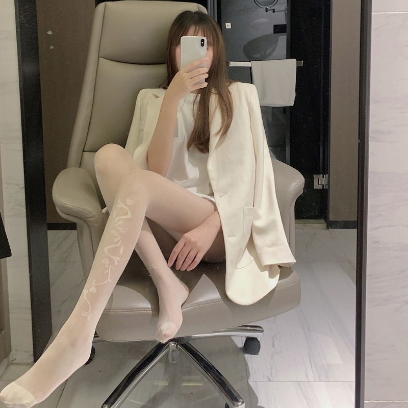Quần Tất Lưới Trong Suốt Thêu Họa Tiết Hình Xăm Quyến Rũ Cho Nữ