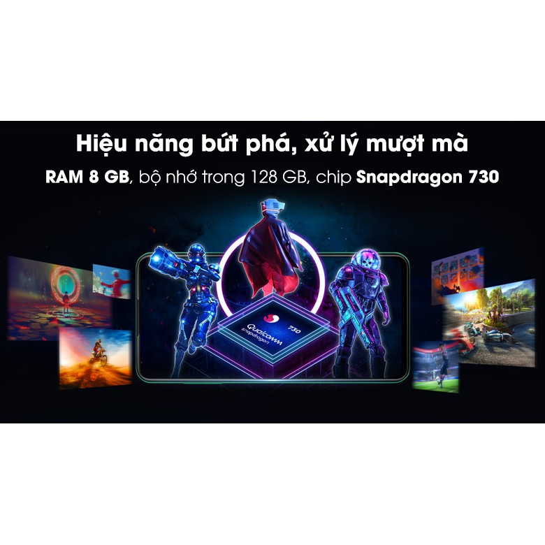 Điên thoại Vsmart aris pro ram 8g rom 128g, camera trước ẩn