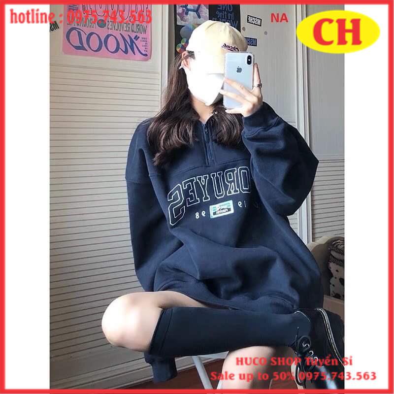 Áo Sweater Nữ Cao cổ Nỉ 1988  Polo trắng khoá zip form thụng tay bồng ulzzang unisex freeszie | BigBuy360 - bigbuy360.vn