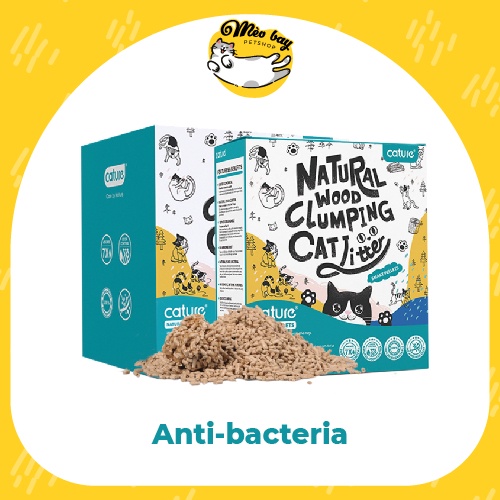 Cát gỗ Cature 6L - cát vệ sinh cho mèo xả được bồn cầu, thân thiện với môi trường