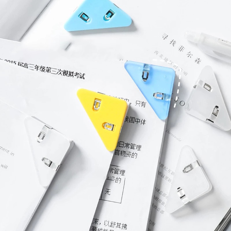 Bộ 5 Kẹp Giấy Tam Giác Nhiều Màu Sắc Tiện Dụng