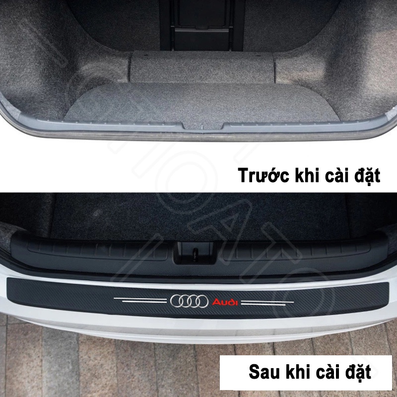 GTIOATO 1 Chiếc Sợi Carbon Dán Cốp Xe Hơi Miếng Dán Xe DáN ChốNg XưỚC Ô Tô Bảo Vệ Cốp Sau Xe Hơi Phụ KiệN Xe HơI Cho Audi TT R8 Q5 Q7 RS7 A7 A8 A5 A4 Q8 A6 A3 RS5 Q2 Q3