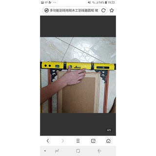 Thước đo góc thủy tích hợp compa đa năng