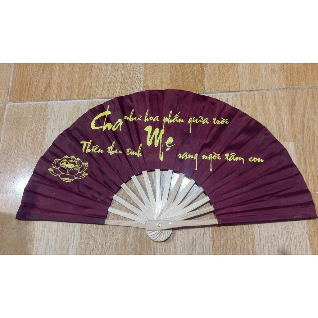 QUẠT VẢI THƯ PHÁP CAO CẤP (rộng 50cm)