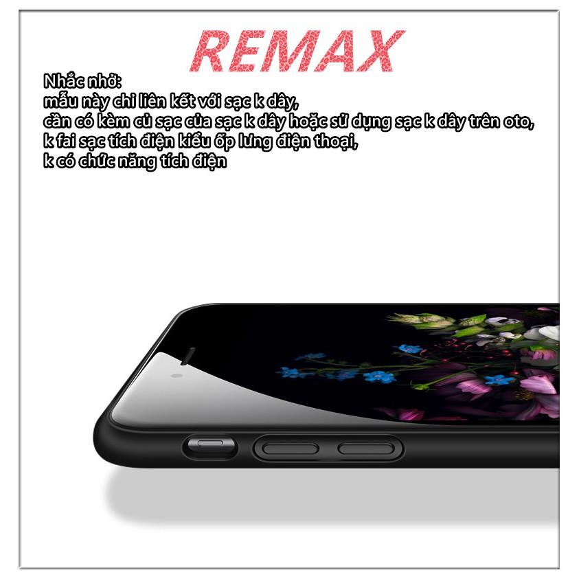 Ốp lưng sạc không dây REMAX, đầu thu sạc không dây, cho iphone6, iphone6P, iphone, 6S, iphone6SP, iphone7, iphone7P, iph