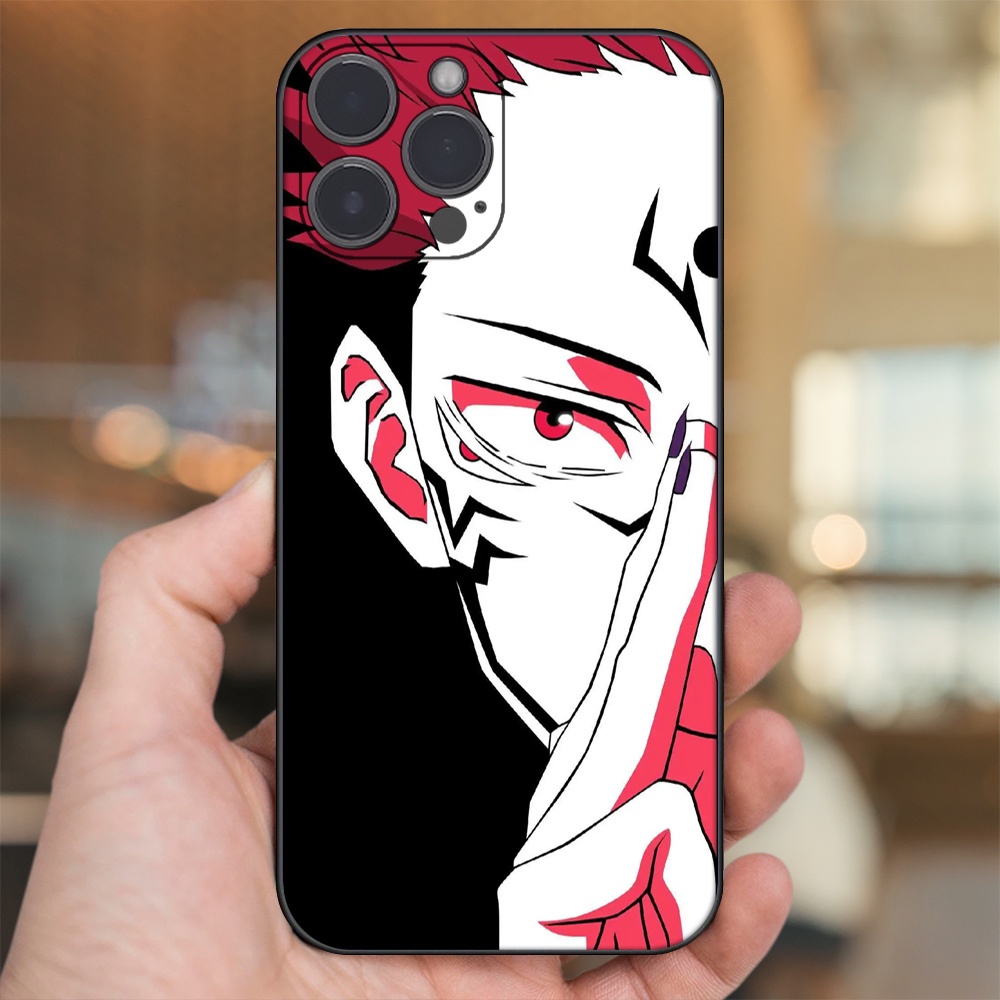 Ốp lưng iPhone 13 Pro Max dẻo đen cạnh vuông in hình Yuji Jujutsu Kaisen