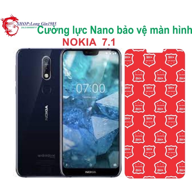 Nokia 7.1 Cường lực Nano chống va đập chống trầy xước tốt