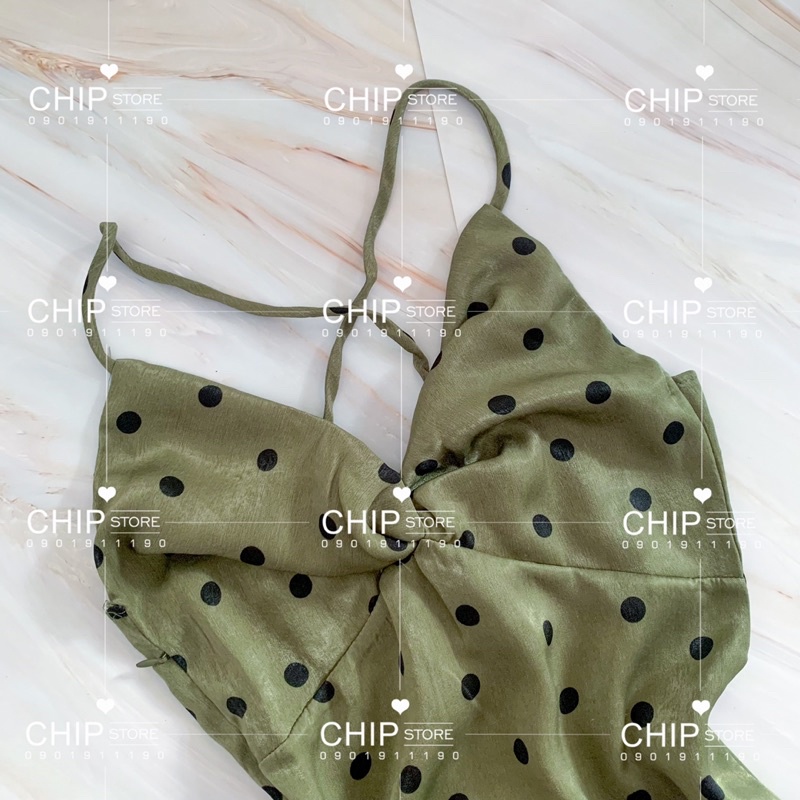 VÁY PHA LỤA RŨ ZARA XUẤT DƯ XỊN CHẤM BI SANG CHẢNH