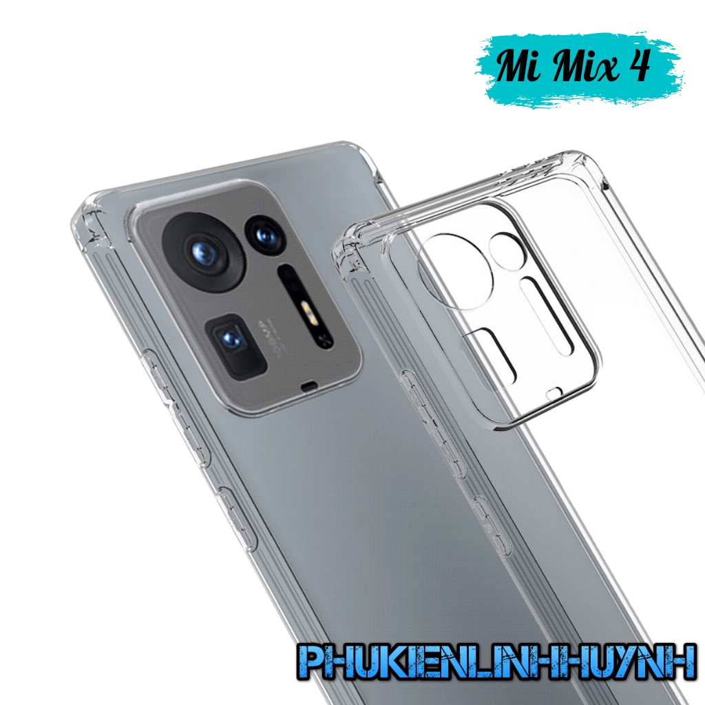 Xiaomi Mi Mix 4_Ốp lưng dẻo TPU 6D trong suốt chống sốc
