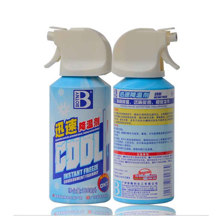 Bình xịt làm lạnh tức thời ô tô xe máy BOTNY Cool 180ml - Làm lạnh nhanh, khử mùi hiệu quả