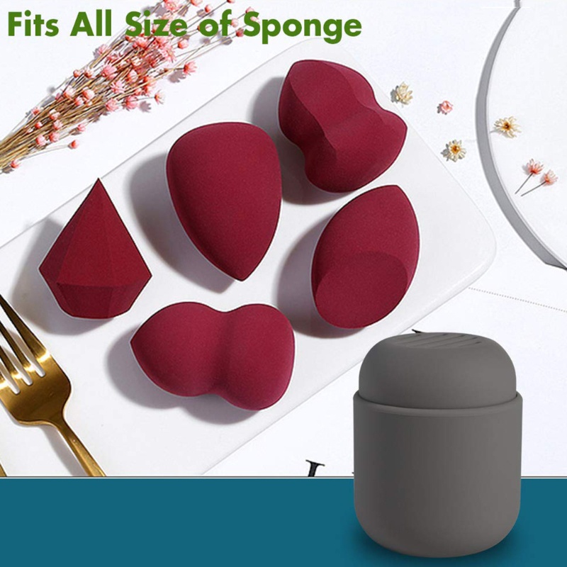Hộp Silicone Đựng Mút Trang Điểm Chống Bụi Tiện Lợi