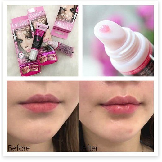 [Mã giảm giá của shop] Serum làm căng và dưỡng môi Hyaluron Lip Push-up Serum Eveline