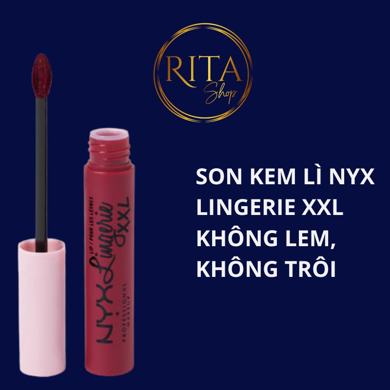 Son kem lì NYX Lingerie XXL Matte Liquid Lipstick không lem không trôi cực kì nhẹ môi