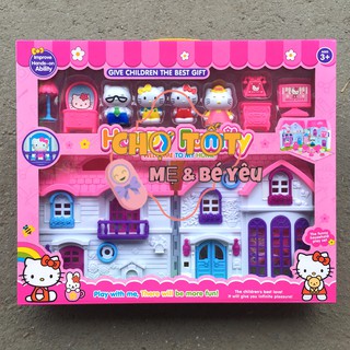 Hộp Đồ Chơi Nhà Hello Kitty Trang Trí Nhà Cửa, Nhà Ngựa Pony