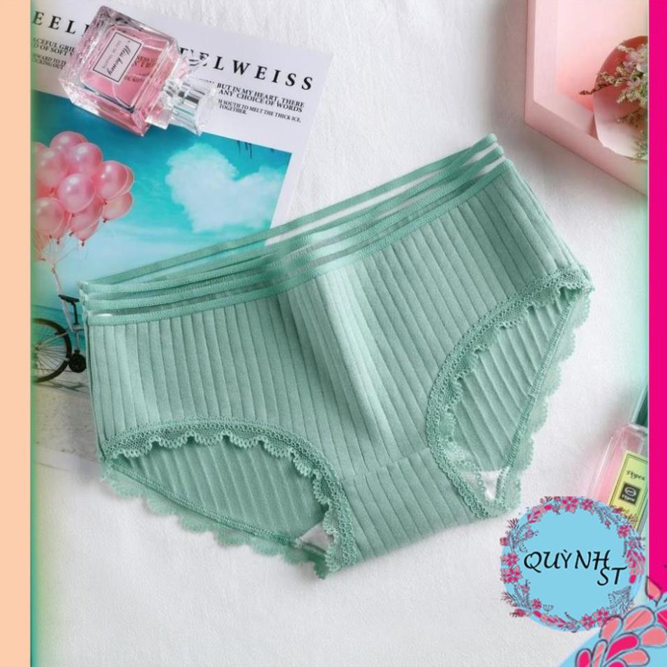 Quần Lót Cotton Tăm Cạp Viền Cao Cấp ❤Quần lót nữ cotton co dãn mềm mịn❤ DL108