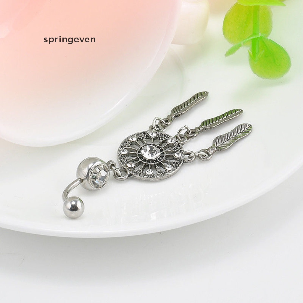 Khuyên Rốn Dạng Vòng Bắt Giấc Mơ Đính Đá Pha Lê