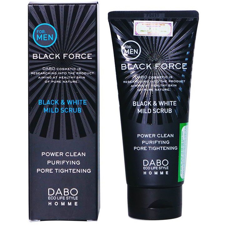 Sữa Rửa Mặt Cho Nam Sạch Nhờn Dành Cho Da Mụn DABO Black Force – FOR MEN