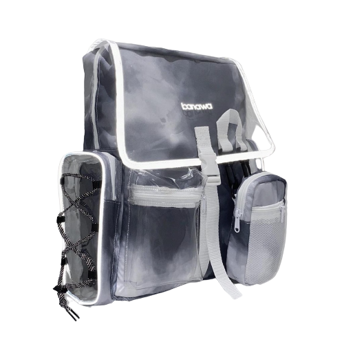 Balo Banawa Đen Tie Dye See Thru Backpack tặng giấy thơm[ Ảnh thật ]