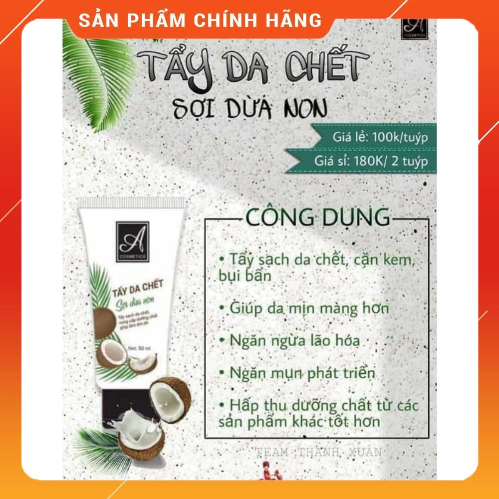 [ SALE ]Tẩy tế bào chết Sợi dừa non Acosmetics giảm giá hôm nay