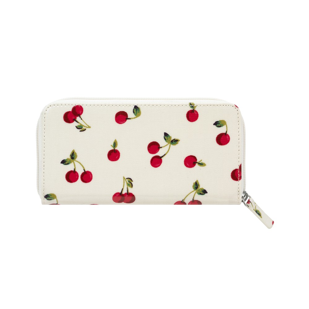 Cath Kidston - Ví cầm tay Continental Zip Wallet Cherries - 1002560 - Ivory