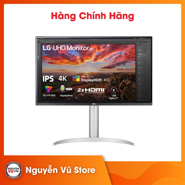 Màn hình máy tính LG 27UP850-W 27 inch 4K IPS USB TypeC chuyên đồ hoạ - Hàng Chính Hãng