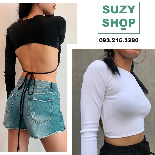 Áo Croptop Sexy, Áo Croptop Hở Lưng Cột Dây Sau Lưng | CT03