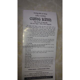 Dầu Gừng Cung Đình 12ml Huế