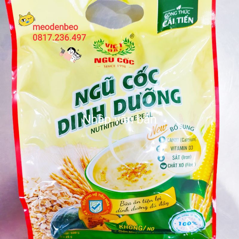 Ngũ cốc dinh dưỡng Việt Đài 500g ( 20 gói x 25g)