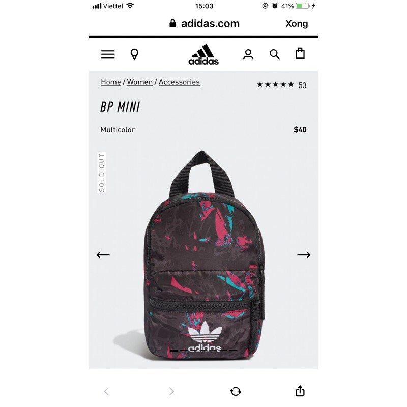 Balo adidas auth new