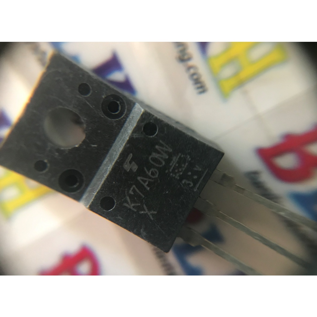 2 IC Mosfet kênh N K7A60W TK7A60W 7A 600V TO-220F chính hãng Toshiba