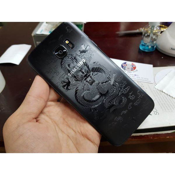 Miếng dán mặt sau Samsung S7 Edge kim cương, vân rồng