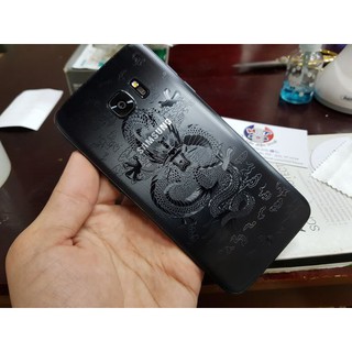 Miếng dán mặt sau Samsung S7 Edge kim cương, vân rồng