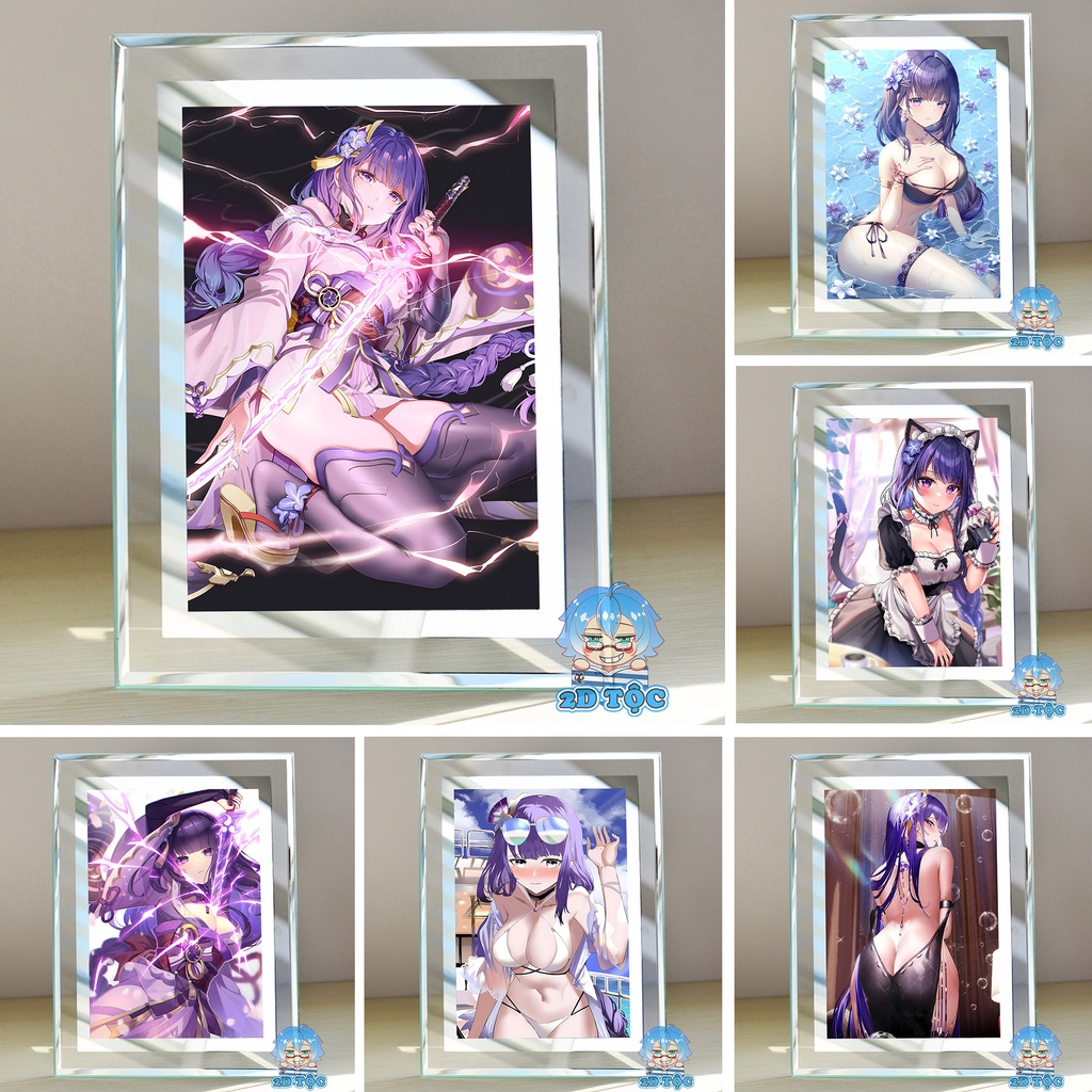 Khung ảnh kính Raiden Shogun (7) Game Genshin Impact  by 2D Tộc Shop