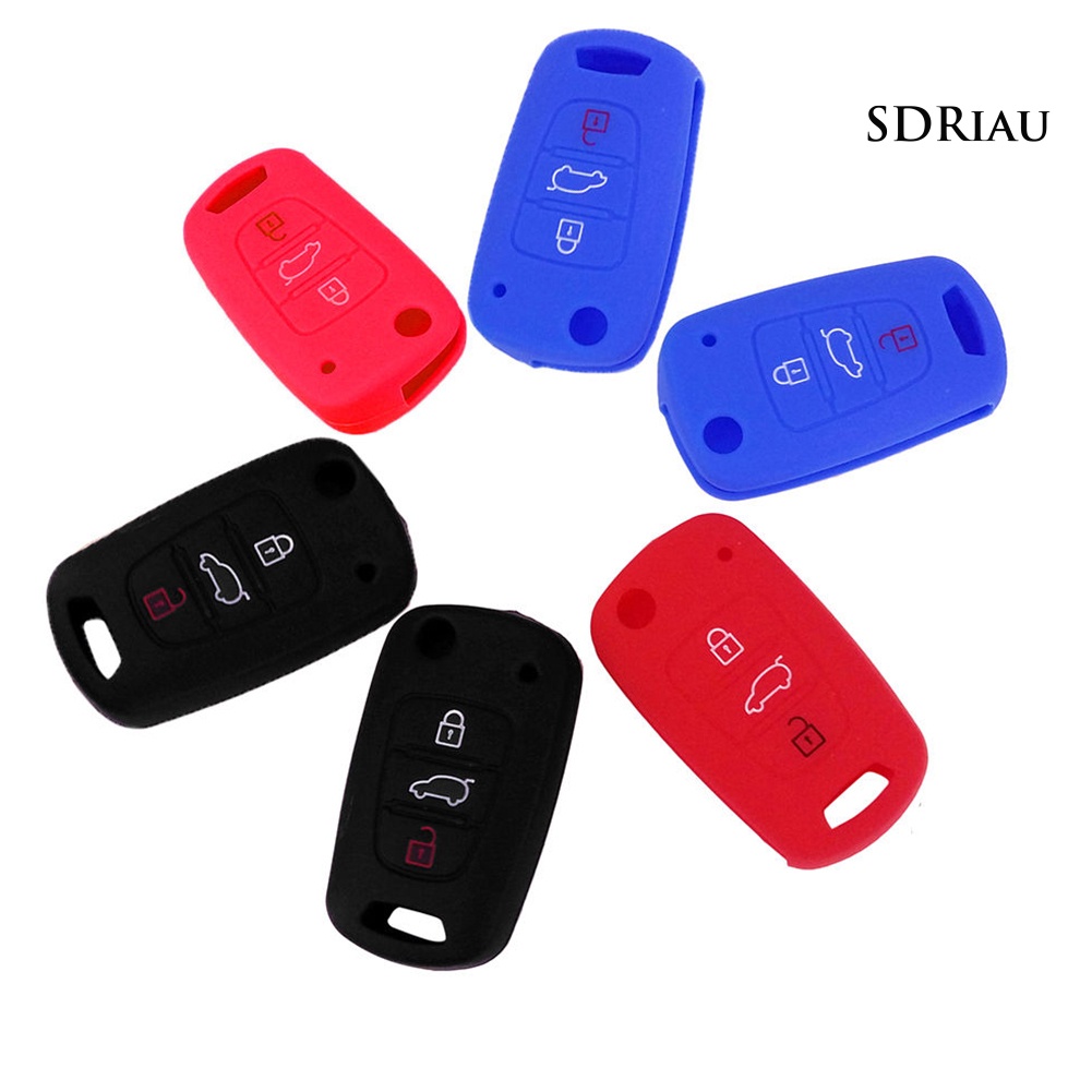 Vỏ Bọc Chìa Khóa 3 Nút Bằng Silicon Cho Hyundai Accent Elantra Sonata I20 I30 Ix35