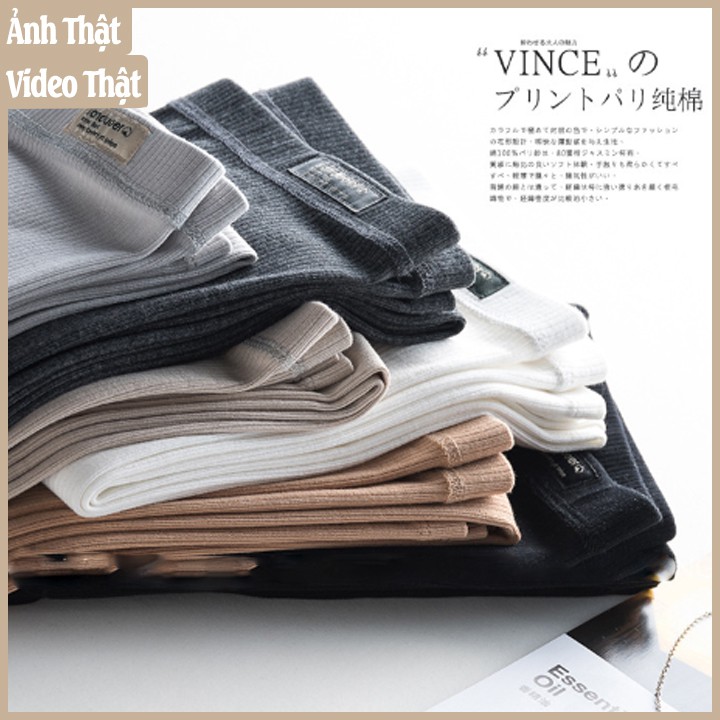 Quần legging nữ Choobe dài lưng cạp cao giữ nhiệt leggin thun ôm bó vải dày dặn