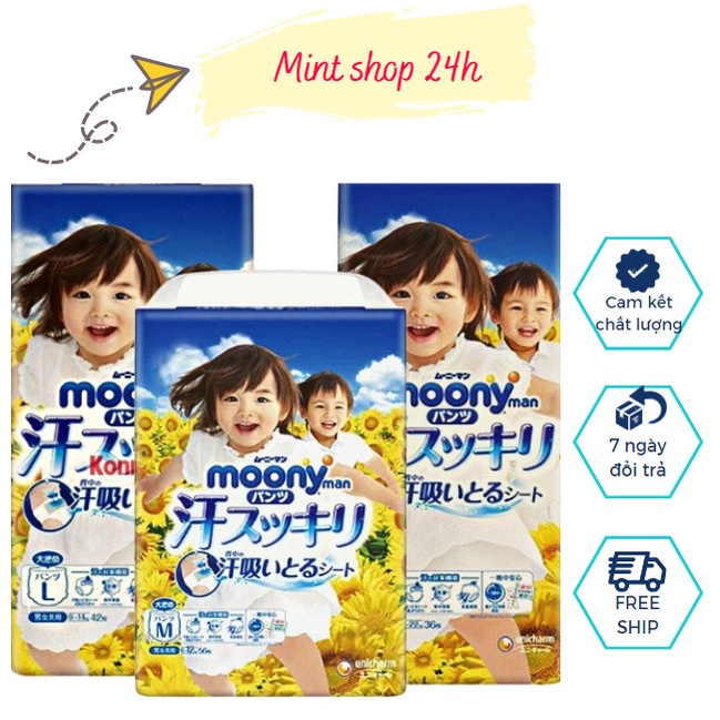 Tã/Bỉm quần Moony Mùa Hè phiên bản cao cấpsize L42